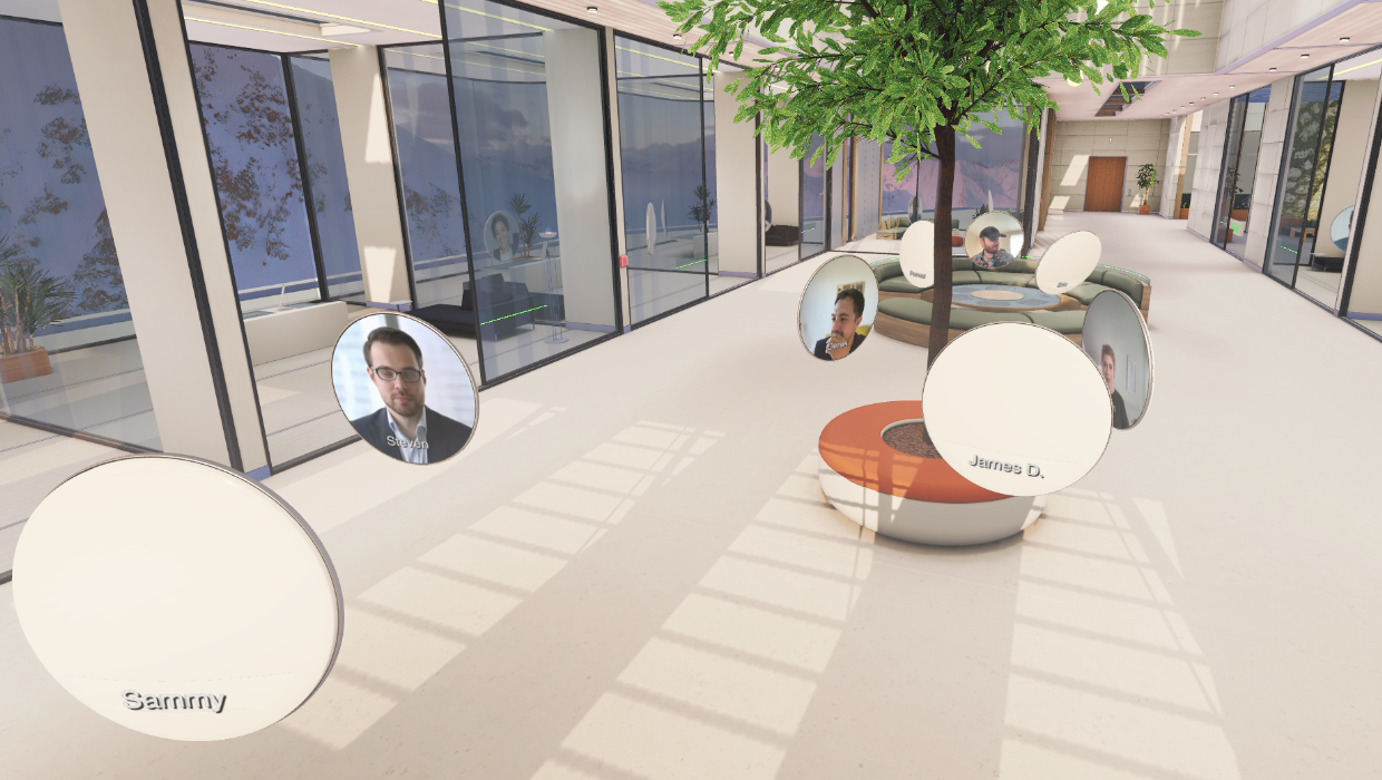 Open plan 3D virtual office space in Katmai