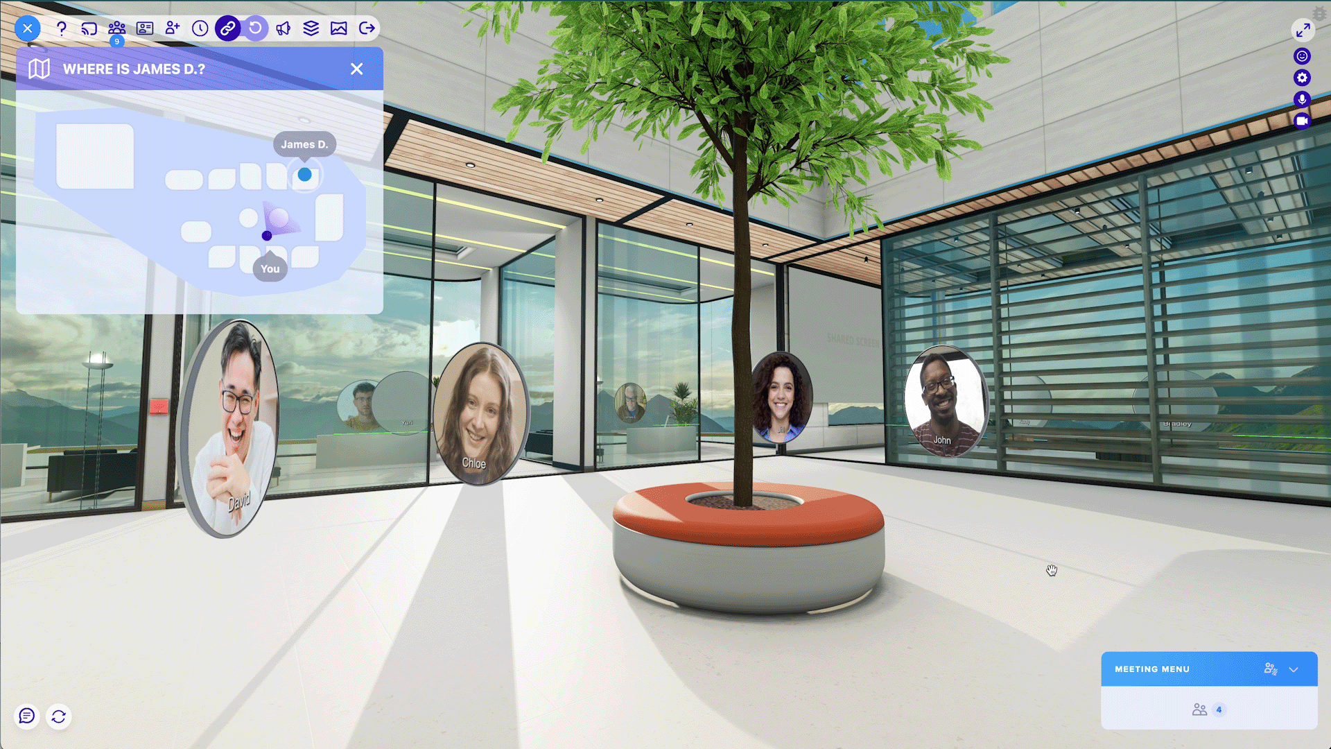 Private office room with availability signal in Katmai