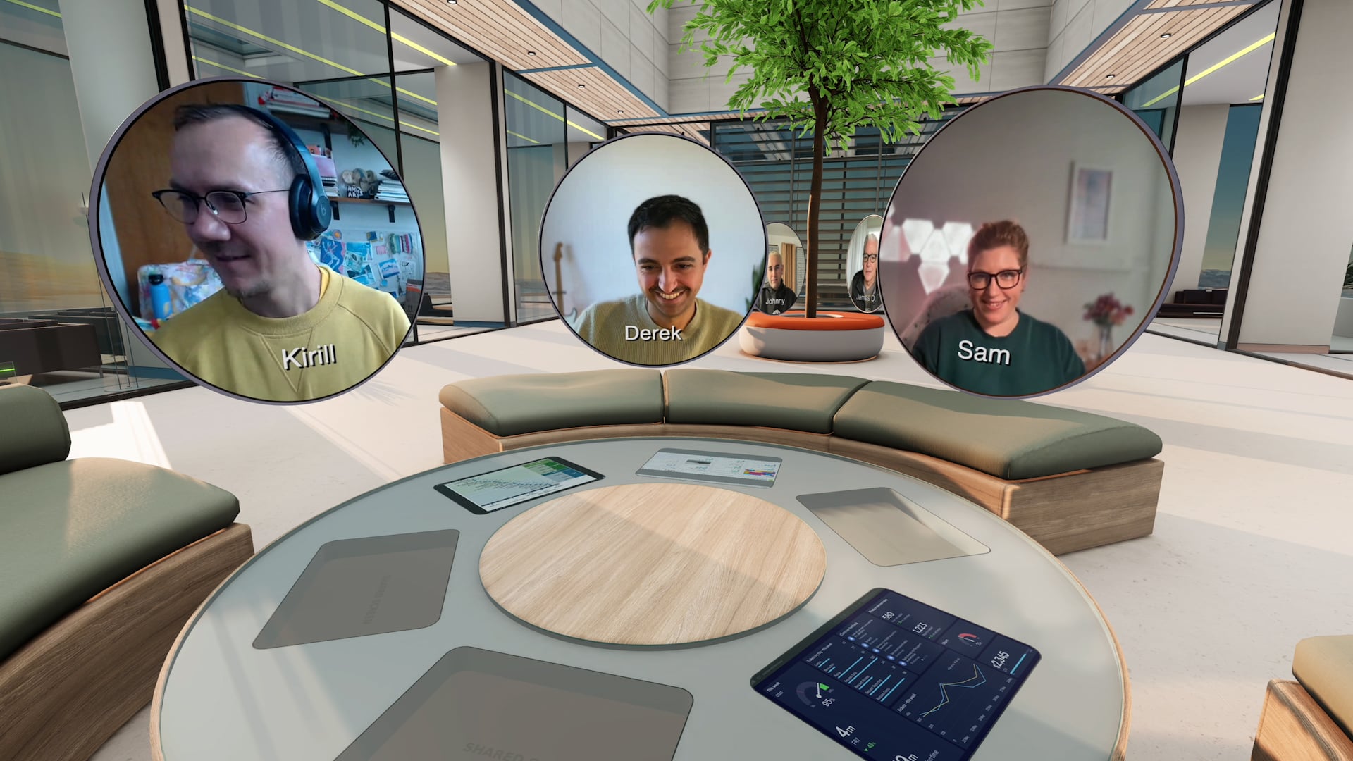 Instant chat and drop-in conversation inside a Katmai virtual workspace